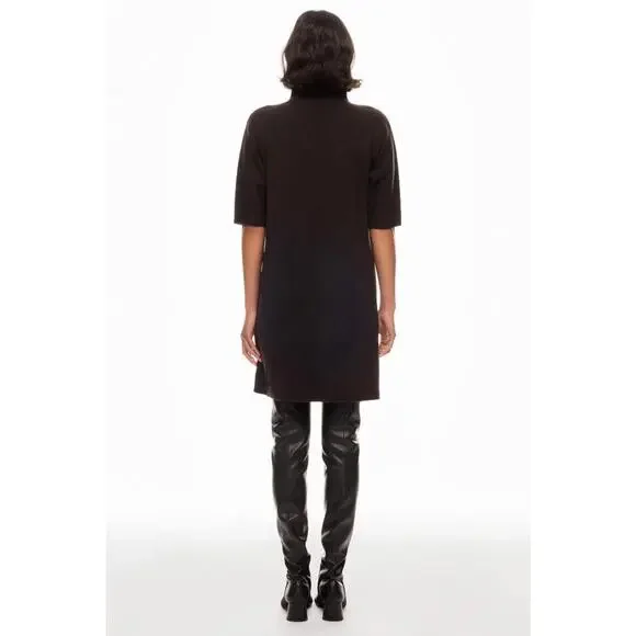 Ann Mashburn Brown Rowan Funnel Neck Dress Size M - Picture 2 of 5